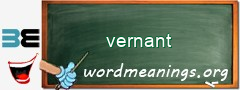 WordMeaning blackboard for vernant